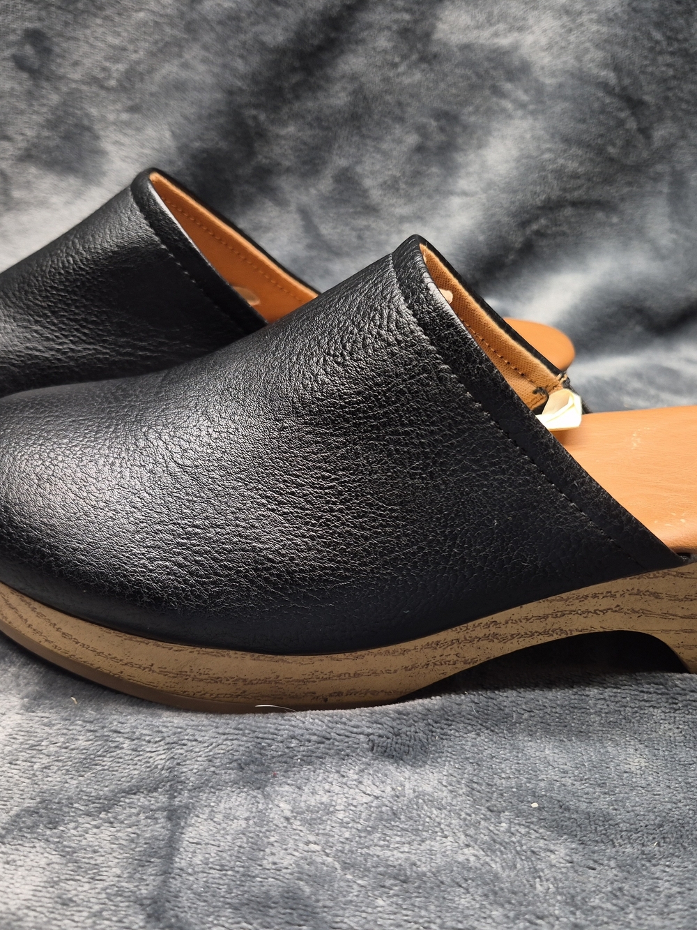 Universal Thread Size 10 Clogs Magnolia Black Shoes Slip On Heel Wedge Target - Picture 6 of 16